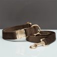 Velvet Dog Collar Leash Set